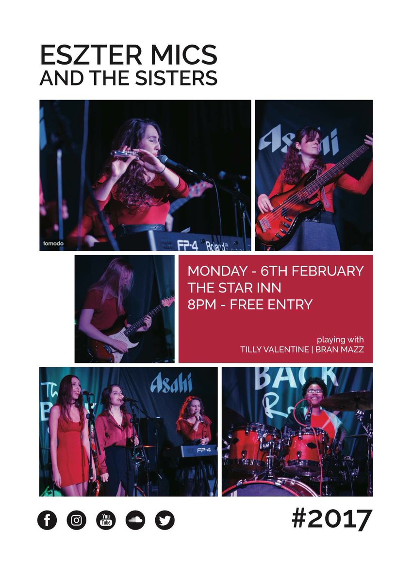 EAndTheSisters's tweet photo. Gig alert! 6TH OF FEBRUARY We're back in 2017 with new hot songs! ;) https://t.co/LykC8jImka https://t.co/oyd91XWVVJ