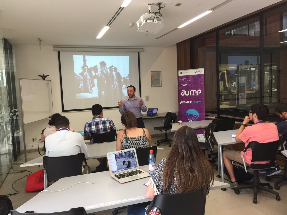 feligonzalez's tweet photo. Jorge Céspedes de @SURAChile hace taller de Estrategias de #Marketing para los 10 ganadores de @Jump_Chile #jumpchile2016 #jumpchile https://t.co/eB4b8XGqJY