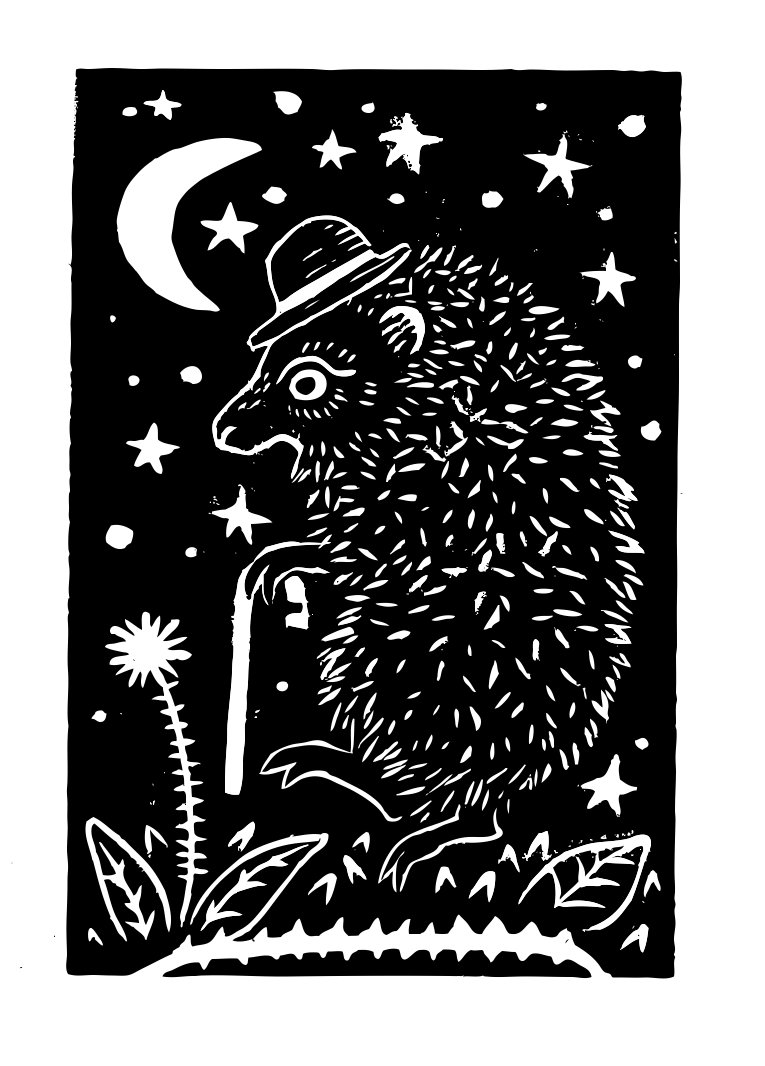 #hedgehog #mini #print designed last year #woodcut #printmaker #printmaking #linocut #linoprint #prints #linoprints #illustration #freelance