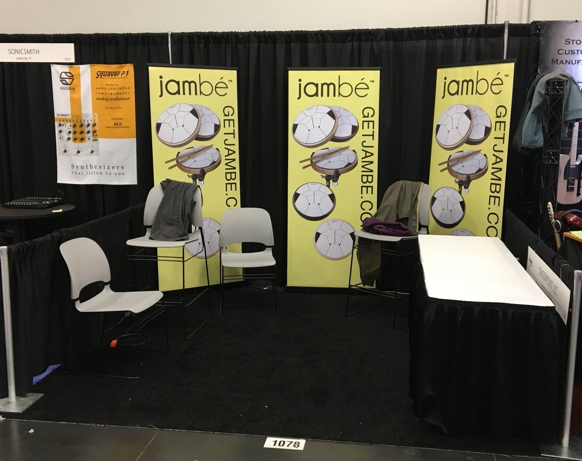 getJambe's tweet photo. Just getting started at #NAMM2017. Not an empty booth for long! Glad #jambe takes only about 3 min to setup!!!  https://t.co/NWjOOwewJI https://t.co/s7G7ZiiU9N