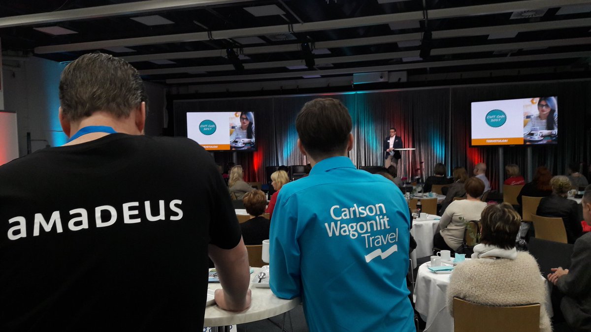 JohannaTyynel's tweet photo. #matkamessut #cwtcafe @MatkaTravelFair @AmadeusFinland @CWT_Finland Kohtaamisia ja kumppanuuksia! https://t.co/JgY7e06hRB