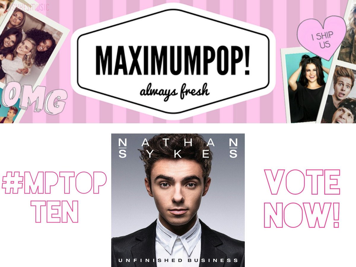 NJSykesMusic's tweet photo. Voting closes soonβΌοΈ Vote for @NathanSykes' #TheresOnlyOneOfYou to be on @maximumpop's #MPTop10!
https://t.co/3suyBrDmrV https://t.co/M62pK6P194