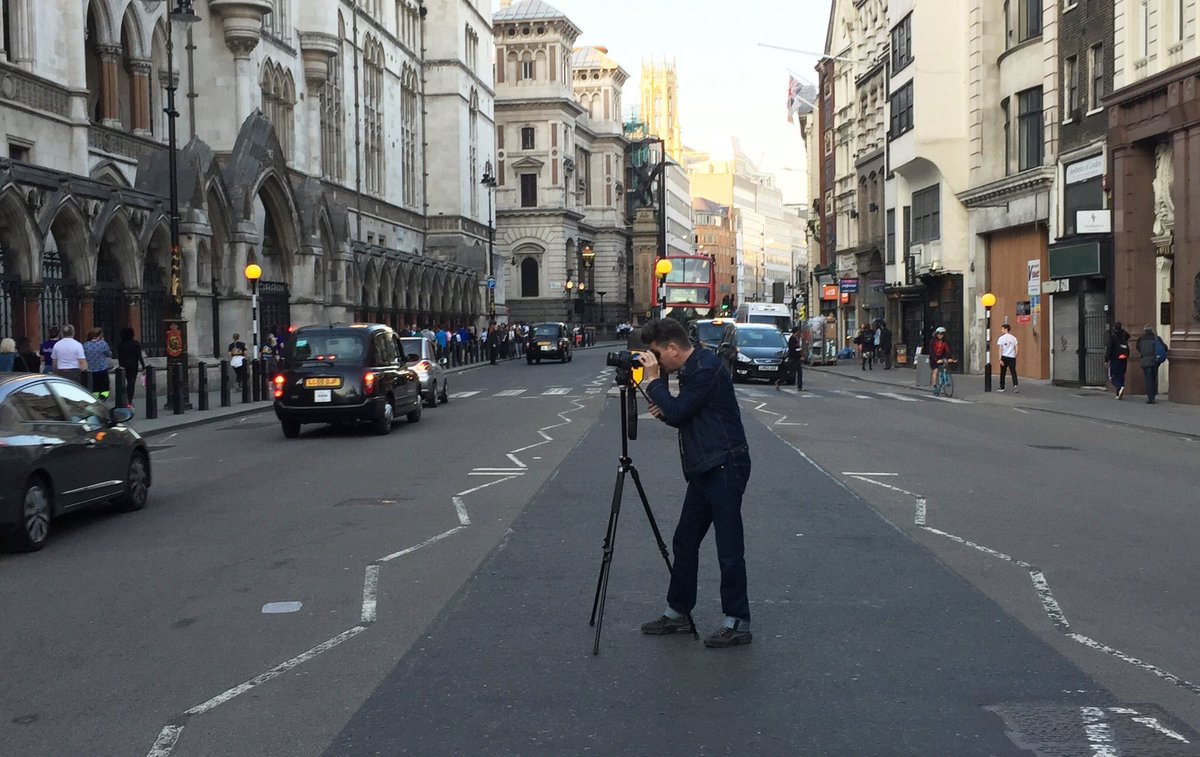 Mr. Delaney living dangerously in London, all in the name of film! bit.ly/2fHAMpg #ThrowbackThursday #film