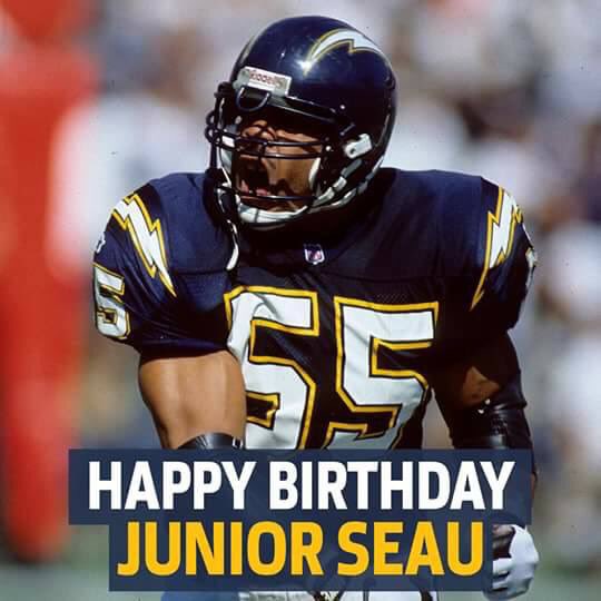 Hasta el cielo.. a mi Charger favorito !Happy Birthday Junior Seau    