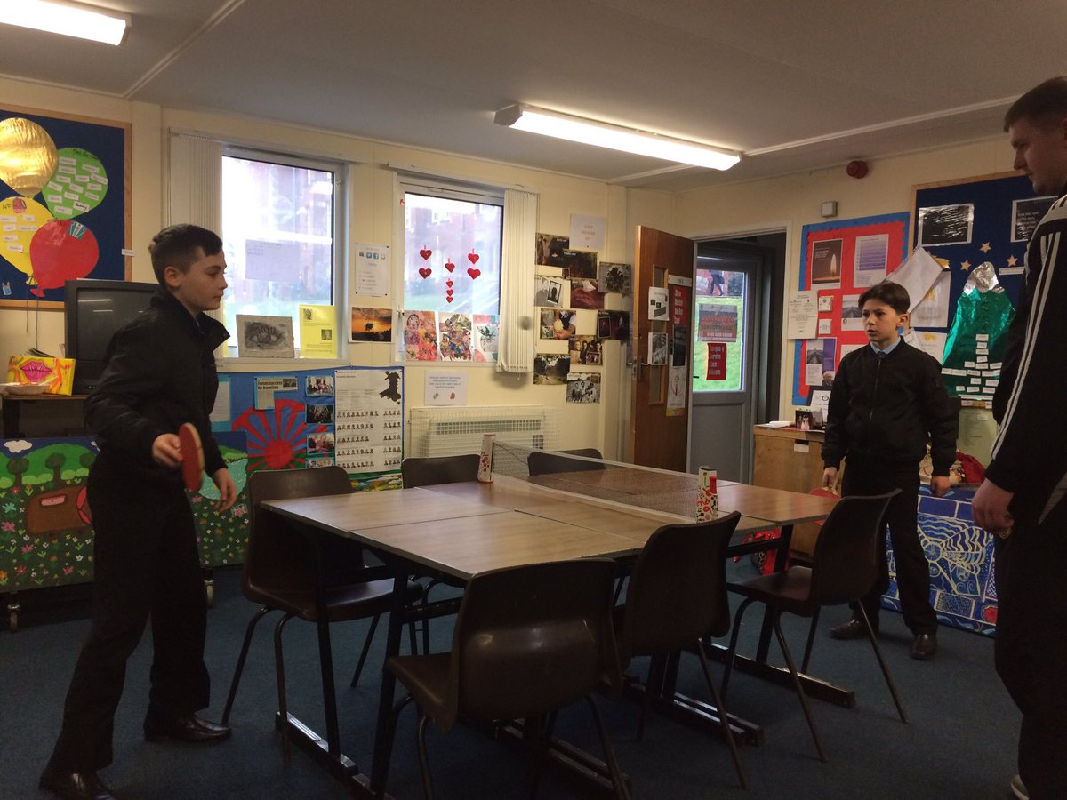 Fun playing table tennis at lunchtime today with Kieron from <a href="/TorfaenComm1st/">Communities First</a>