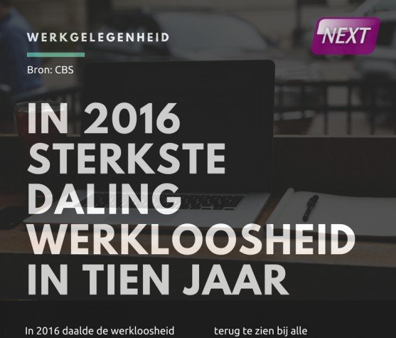 Goed nieuws! 2016 is een top jaar geweest als we kijken naar werkgelegenheid &amp; werkloosheid. Bekijk de infographic!>
receptioniste-next.nl/minder-werkloo…