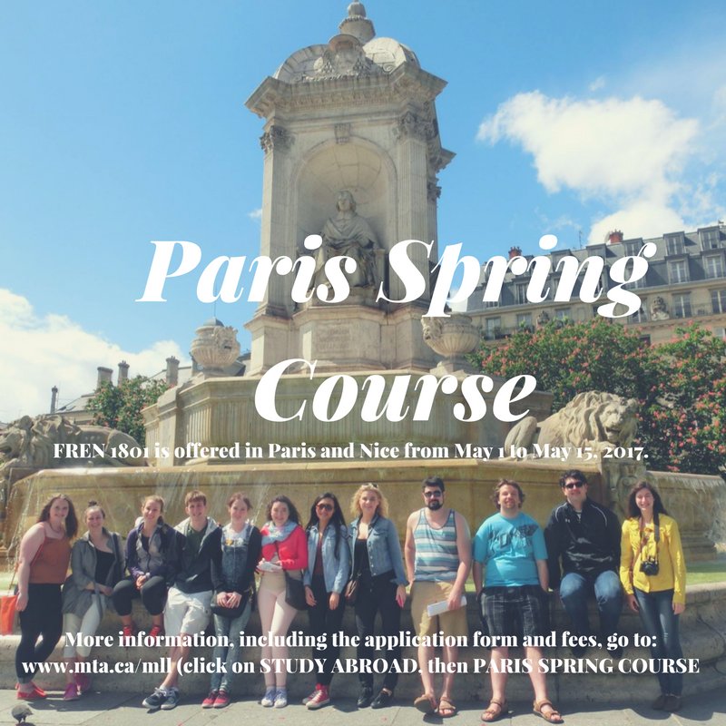 MTA_Intl_Centre's tweet photo. Still a few spots left in the Paris Spring Course, FREN1801, taught on-site in English in France!  Sign up today! https://t.co/UsdoqP4BIR https://t.co/g3ZSw9nZsu