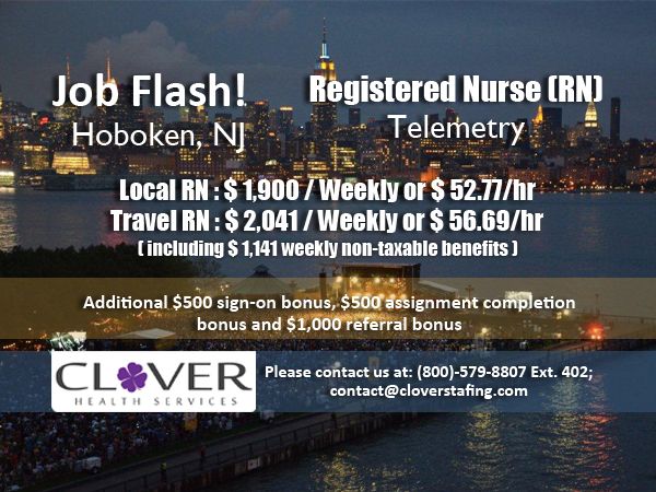 CloverHS1's tweet photo. #CloverJobFlash, #RNJobs, #HobokenJobs, #RNTeleJobs, #TeleRN, #Telemetry, #NewJerseyJobs, #NewJersey https://t.co/61Lte5GcKP