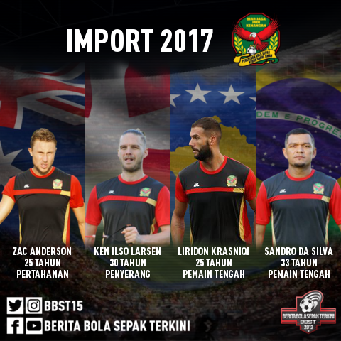 Berita Bola Sepak On Twitter Pemain Import Kedah Untuk Liga Super 2017
