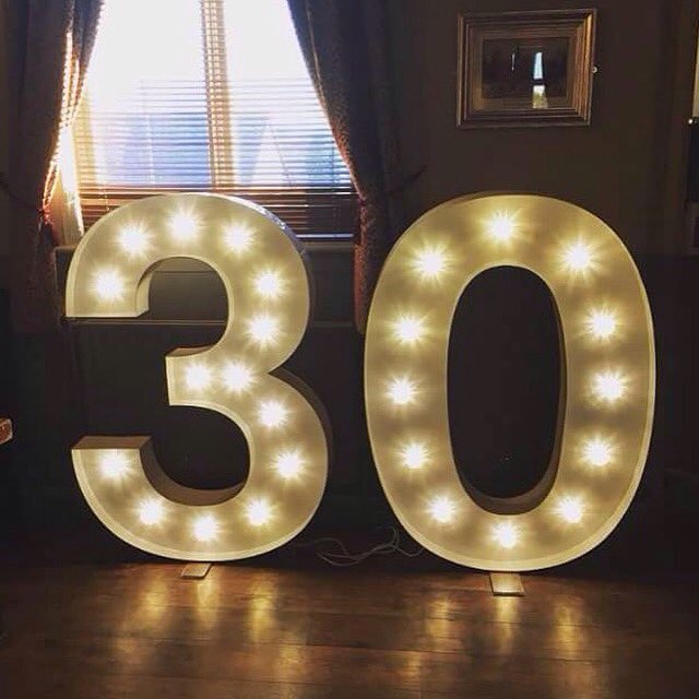 Our 30 letters out at a party last weekend! #lightupletters #party #newcastleupontyne #Hire 🎈🎁🎉
