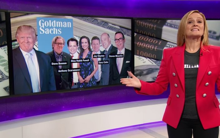 RealBankReform's tweet photo. Must-watch @iamsambee segment on #ForeclosureKing Steven Mnuchin: https://t.co/VCwsWuz4Ma https://t.co/ro6vNsRtvj