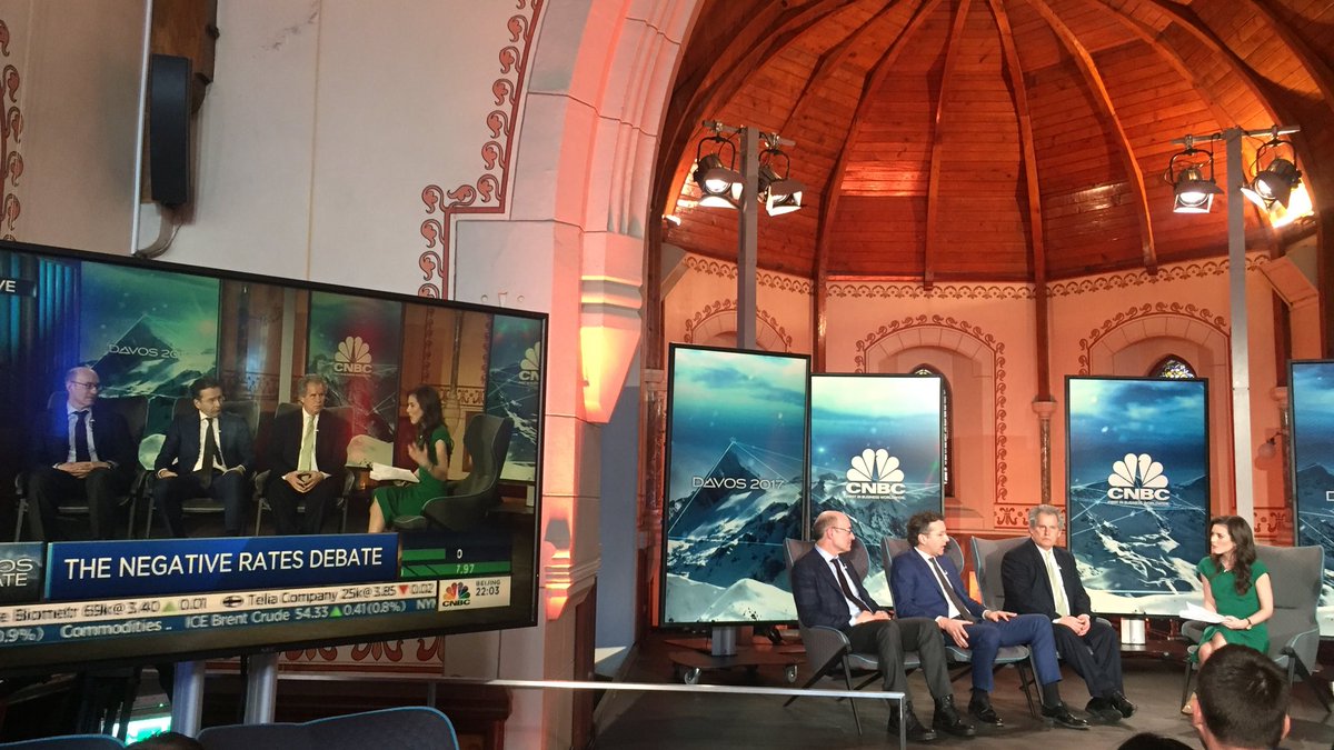 sunniejaye's tweet photo. Live @CNBC #Davos studio on #MonetaryPolicy: EU needs to find its way thru tough elections. Experts from @Harvard @IMFNews &amp;Eurogroup #WEF17 https://t.co/WGNPIOKlM2