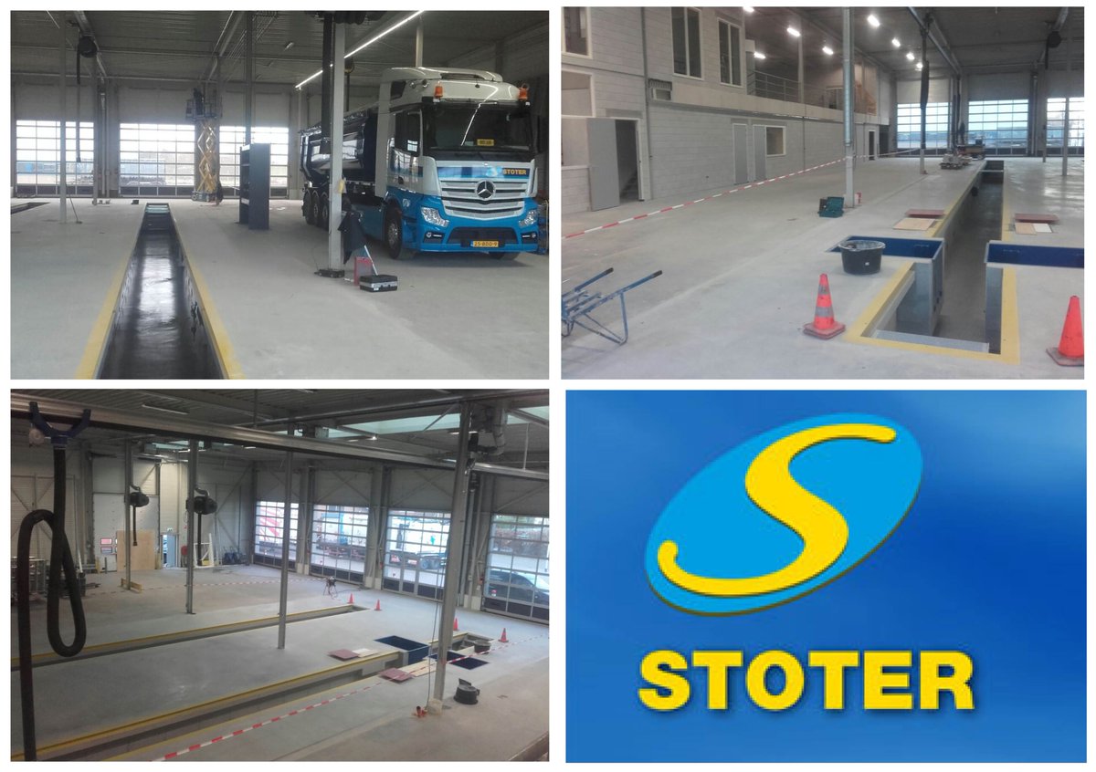 De verbouwing bij Stoter in IJsselmuiden maakt uitstekende vorderingen. De eerste truck kan al in de nieuwe werkplaats. Een mooi moment.