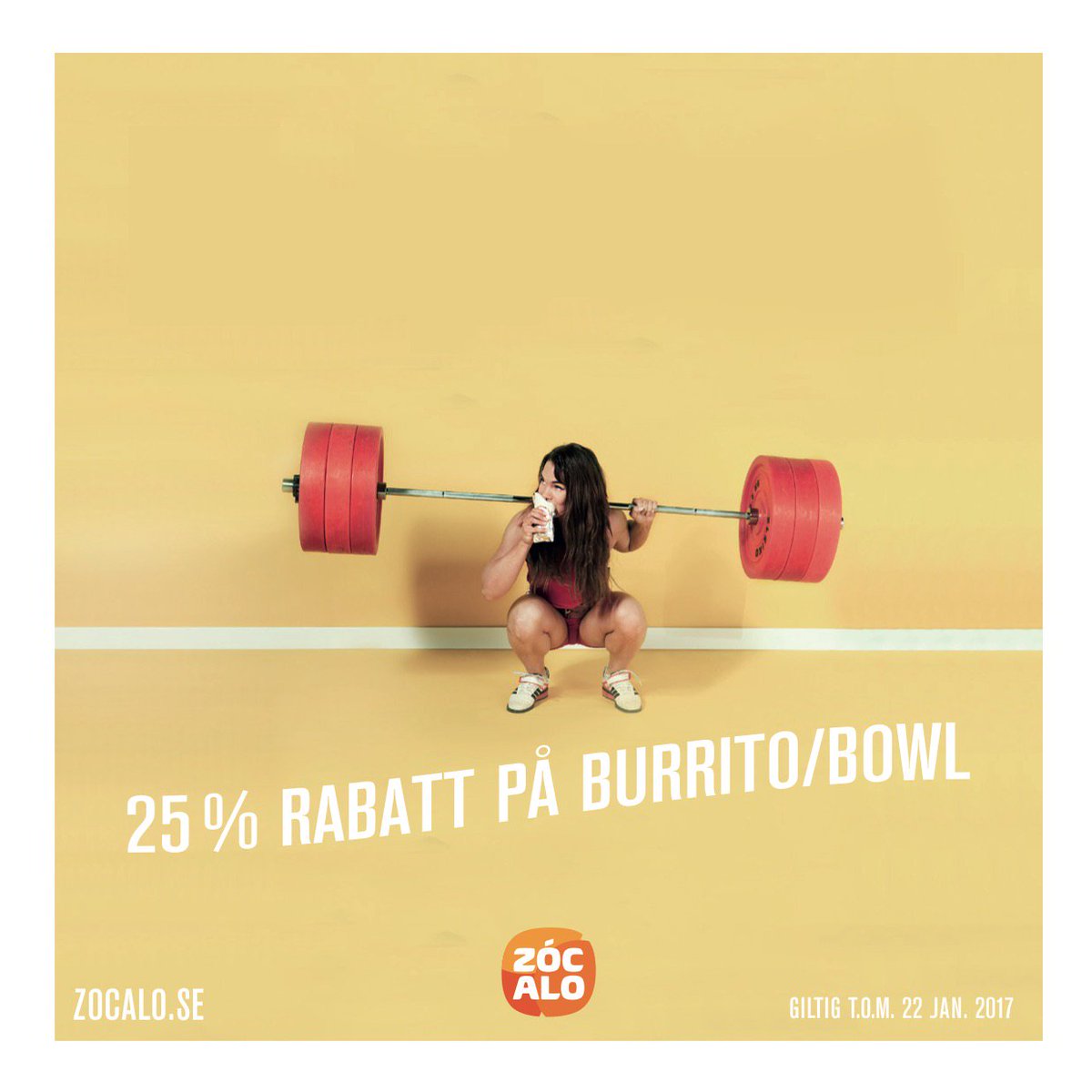 Testa en fantastisk burrito eller burrito bowl på Zócalo. Genom att visa denna kupong i mobilen får du 25% rabatt t.o.m. 22.januari 2017.