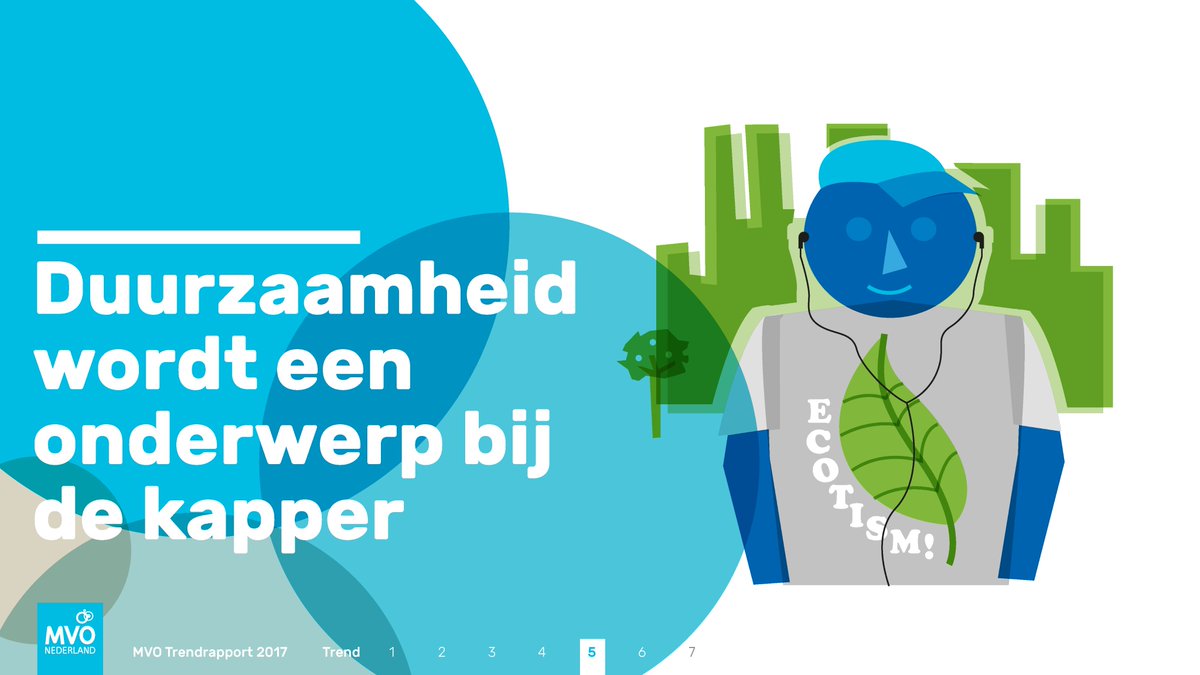 Trend 5 uit MVO #Trendrapport 2017: duurzaamheid wordt een onderwerp bij de kapper. Voorbeeld <a href="/Seepje/">Seepje</a> nu op het podium! #NE17