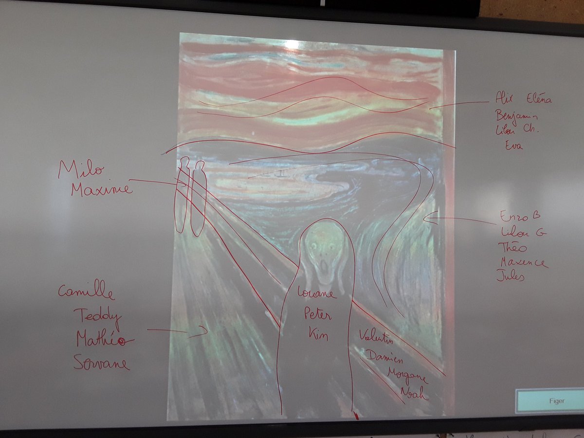 cp_ce_Mouzon's tweet photo. #defitwit4 # forumatice C'est le cri d'Édouard Munch. Il l'a fait en 1893. On l'a refait avec du papier, de la laine et du bois. https://t.co/i4cSvwLrJG