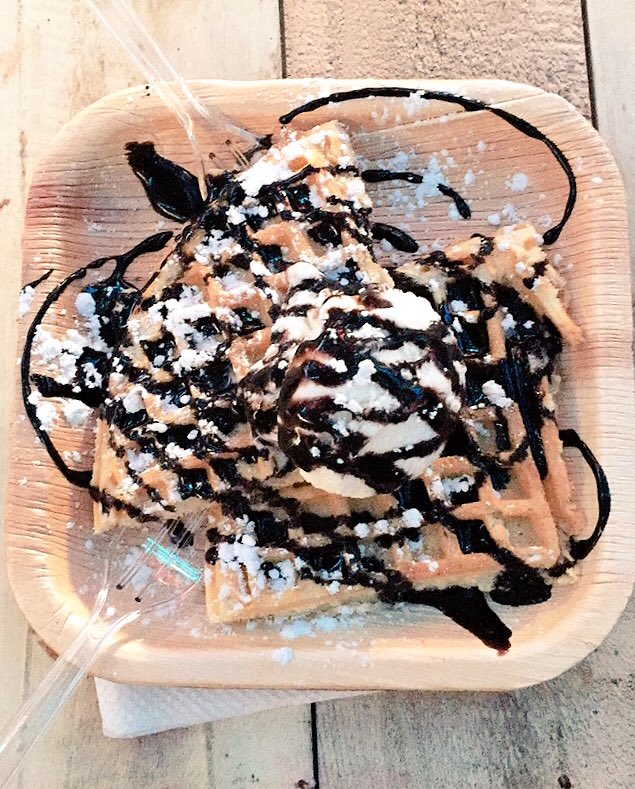 Waffles, friends and studies or Friends, waffle and studie. Doesn't matter studies are always third. (📷: @suniti2012 )