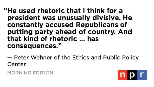 MorningEdition's tweet photo. President Obama opened the way for cynical demagogue, conservative analyst says. https://t.co/UlZummDb0Y https://t.co/v3wLBqjHV7