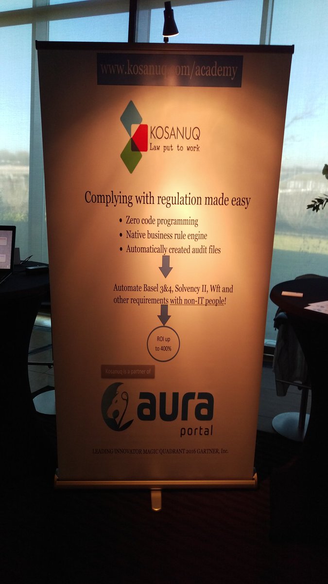 KosanuqFrank's tweet photo. Kosanuq present at KPMG #RegTech event. Listening to #DNB https://t.co/aNGwDKDorT