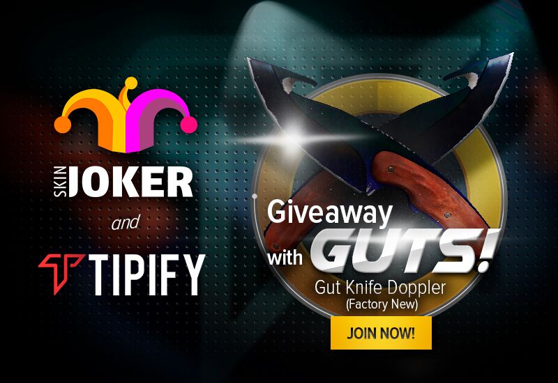 tipifygg's tweet photo. We are giving away a Gutknife Doppler FN with @SkinJoker Enter now! https://t.co/Enibmafw4U https://t.co/clIkrZsgfR
