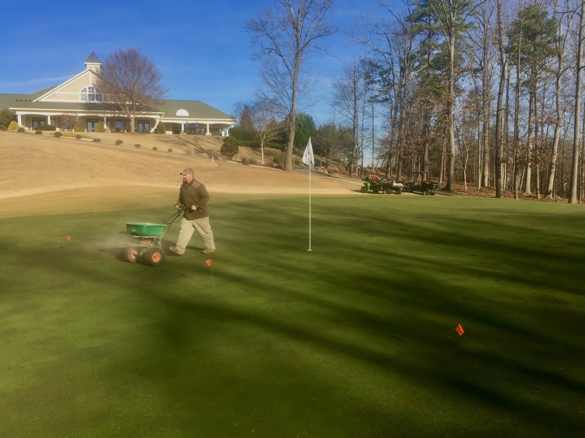 cmorris70's tweet photo. Calcium sulfate going out before the coming rain! Great temps last few days and looking forward. https://t.co/XJWIJfNtk5