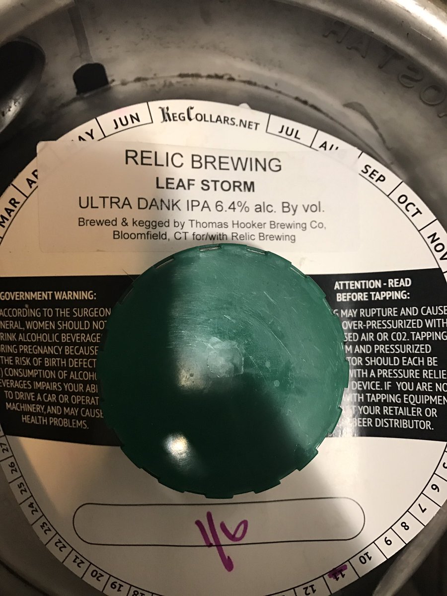 BlueHoundTap's tweet photo. It's ultra dank and we're ultra excited to be tapping this beauty soon 🍃🌪@RelicBrewing #drinklocal #leafstorm https://t.co/IxsfunUNl9