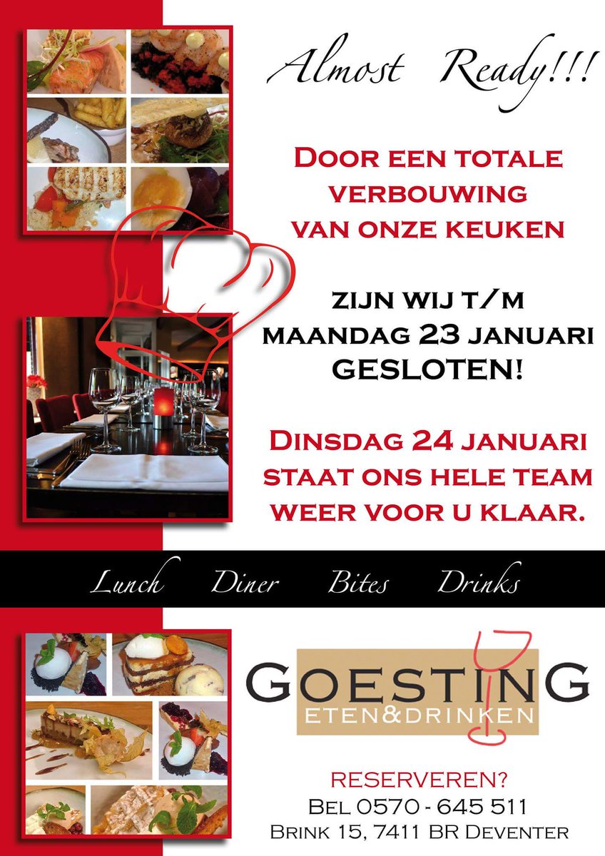 MiekeBroeils's tweet image. Na totale verbouwing van de keuken dinsdag aanstaande weer open @Goesting0570