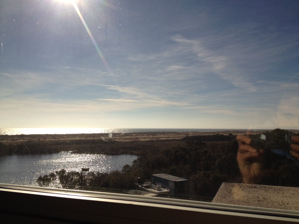 OCRbiologist's tweet image. Not bad for an office view #biologistproblems #oceanview