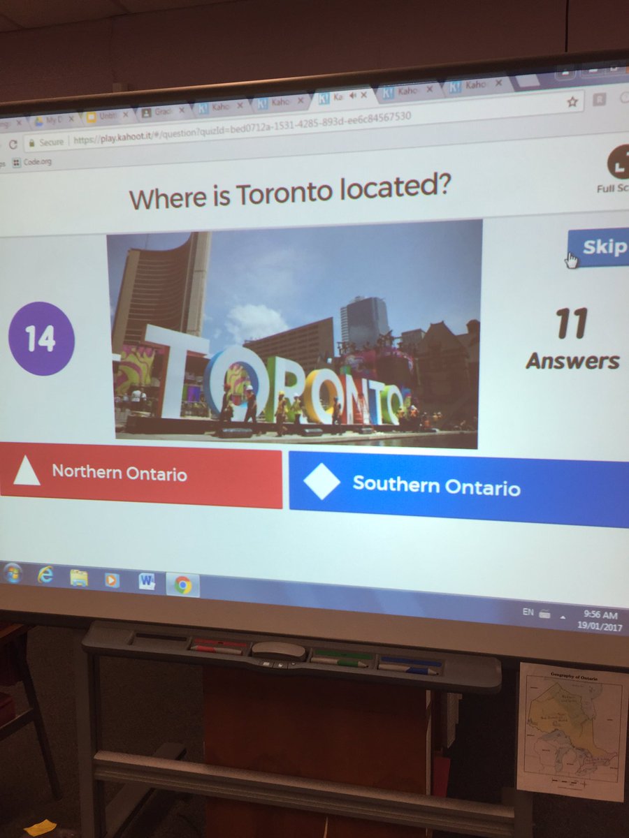 mssuppa's tweet photo. Lots of fun playing @GetKahoot this morning! Gr 3 Social Studies checkpoint! @tdsb @Gracefield_PS https://t.co/EnDkQM14HL