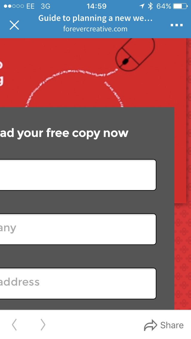 If you're going to publish a guide to planning a website its worth checking your website works on the latest iPhone