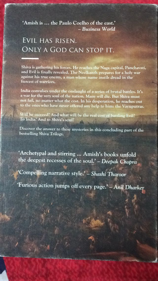 selfish_reader's tweet photo. Finished the #trilogy @authoramish. Was a beautiful journey knowing the characters. #India3 #BrunchBookChallenge #book3/36 @HTBrunch https://t.co/xnoDpN2jit