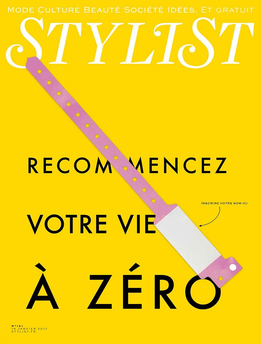 stylistfrance's tweet photo. Nous on commence l'année en retard, mais on ne reprend pas à zéro. Aujourd'hui, c'est la sortie du N°161 #2017 #StylistFrance #LaUne https://t.co/4nYFprEKSP