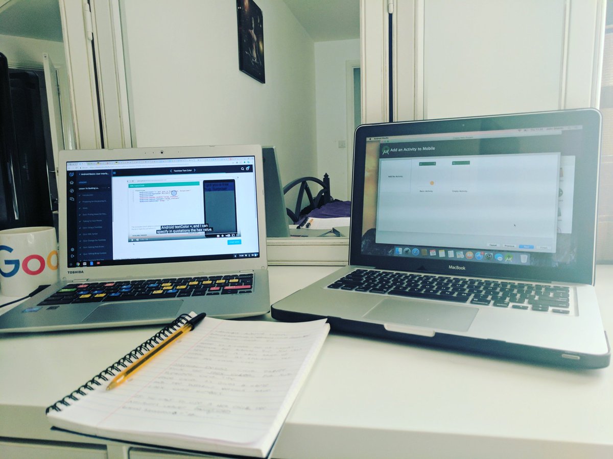 john_shevlin's tweet image. My first day of my #AndroidDeveloping #scholarship with @udacity &amp;amp; @google 💻📲🖥️ productive morning and working on it since 7am 👌