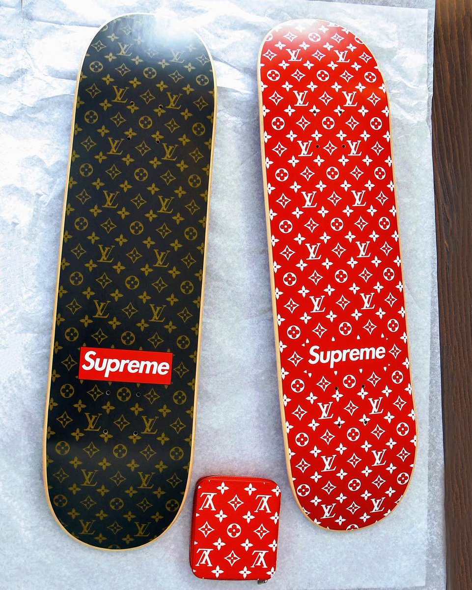 supreme x louis vuitton skateboard