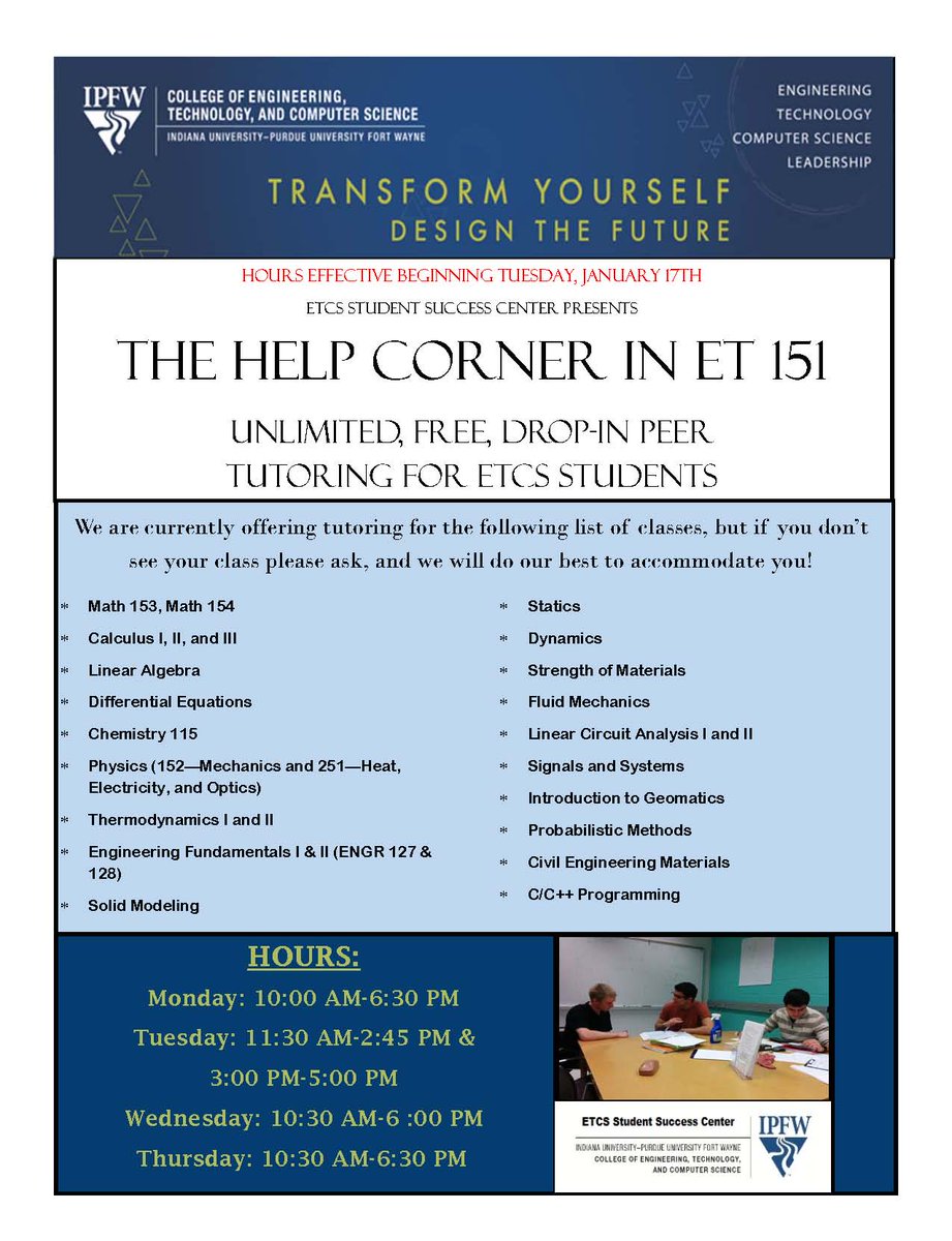 ETCSSSC's tweet image. The two ETCS tutoring centers are now open! See images below for more information.