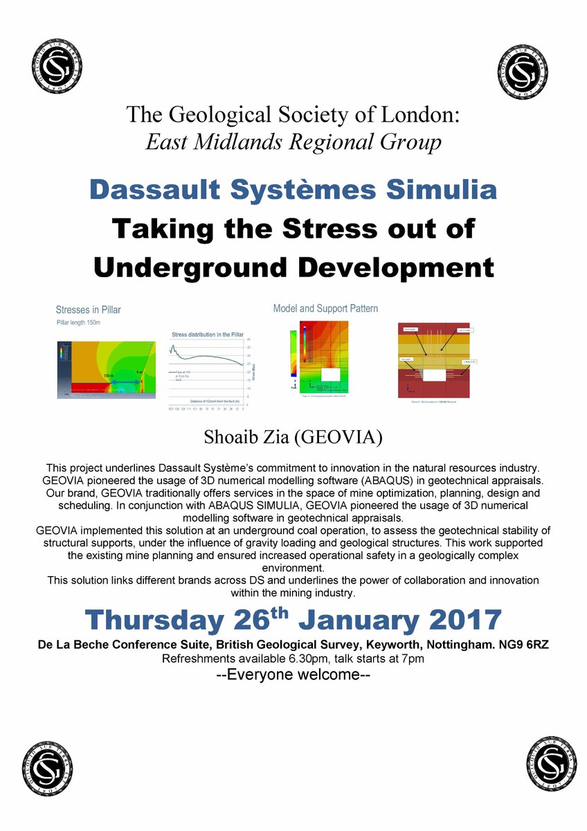 EMRGGeolSoc's tweet photo. Attend our first talk of the year by Shoaib Zia from @3dsGEOVIA at Keyworth @BGS on Underground Development on Thursday 26 January #geology https://t.co/ZHhc7vfzKn