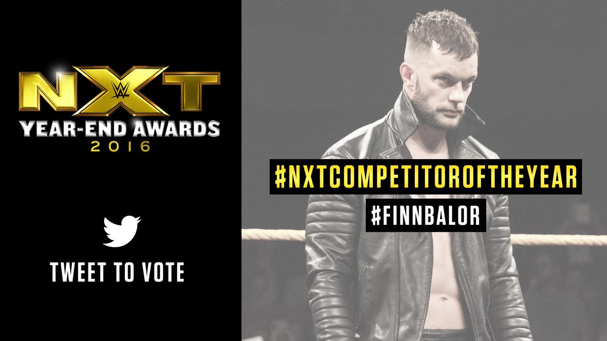 WWE's tweet photo. RT to vote for #FinnBalor as #NXTCompetitorOfTheYear in the #NXTYearEndAwards. @FinnBalor https://t.co/zgTTCJUMeA