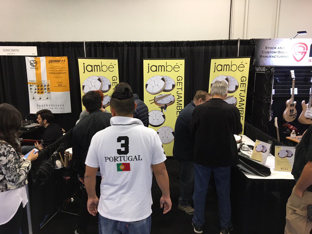 getJambe's tweet photo. #NAMM2017  is on now. See and play #jambe at E-1078. https://t.co/7bsLyYrcdl