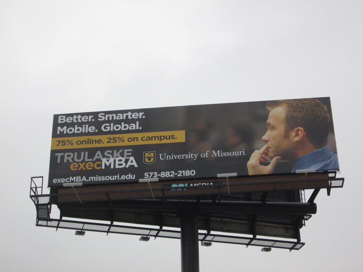 MUexecMBA's tweet photo. We love our new billboard in St. Louis! Special thanks to Aaron Buchli, class of 2016, for lending us his face! https://t.co/uDO3PdImCe