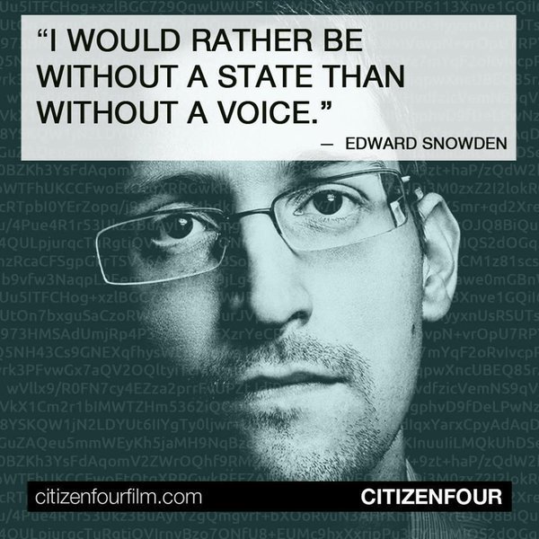 Snowden's tweet image. Some things are worth exile.