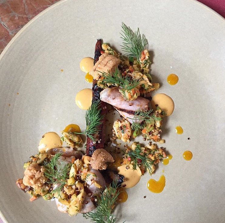 New on the menu: Slow Roasted Carrot, loin ham, crab, uni, turmeric honey.