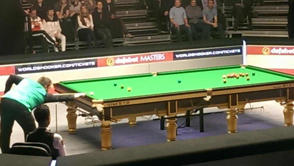 WhetSnooker's tweet photo. Great session at #masters watching @markalle and @marcofu https://t.co/VU72SHXrfn