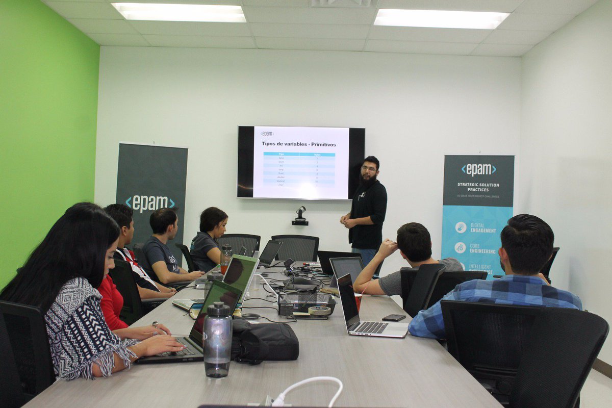 Campuspartymx's tweet photo. Hoy concluye el curso Java Basic Training que .@EPAMSYSTEMS
obsequió en la pasada #CPNight de Noviembre. https://t.co/8Wa2fcAUyO