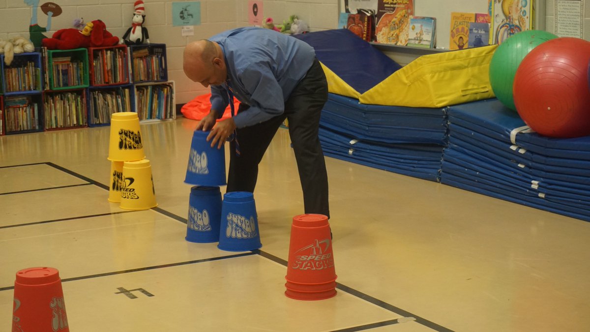 mansfieldisd's tweet photo. Board Pres. Raul Gonzalez met w/ the Kindness Club &amp; experienced some P.E. fun during his big visit to Reid ES. #SchoolBoardRecognitionMonth https://t.co/15cDWRwRwv