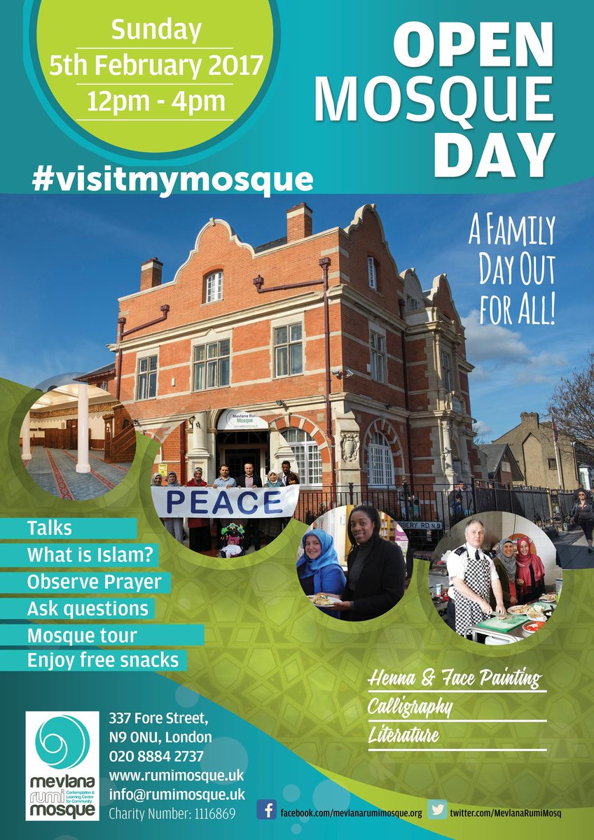 "Come, come whoever you are" (Rumi)

All very welcome to our mosque open day on Sunday 5th February 2017.

#visitmymosque by <a href="/MuslimCouncil/">MCB</a>
