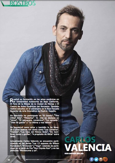 idea360RP's tweet photo. En la edicion de @StageOne_Mag el actor @CarlossValencia https://t.co/pzUHVuaz0K