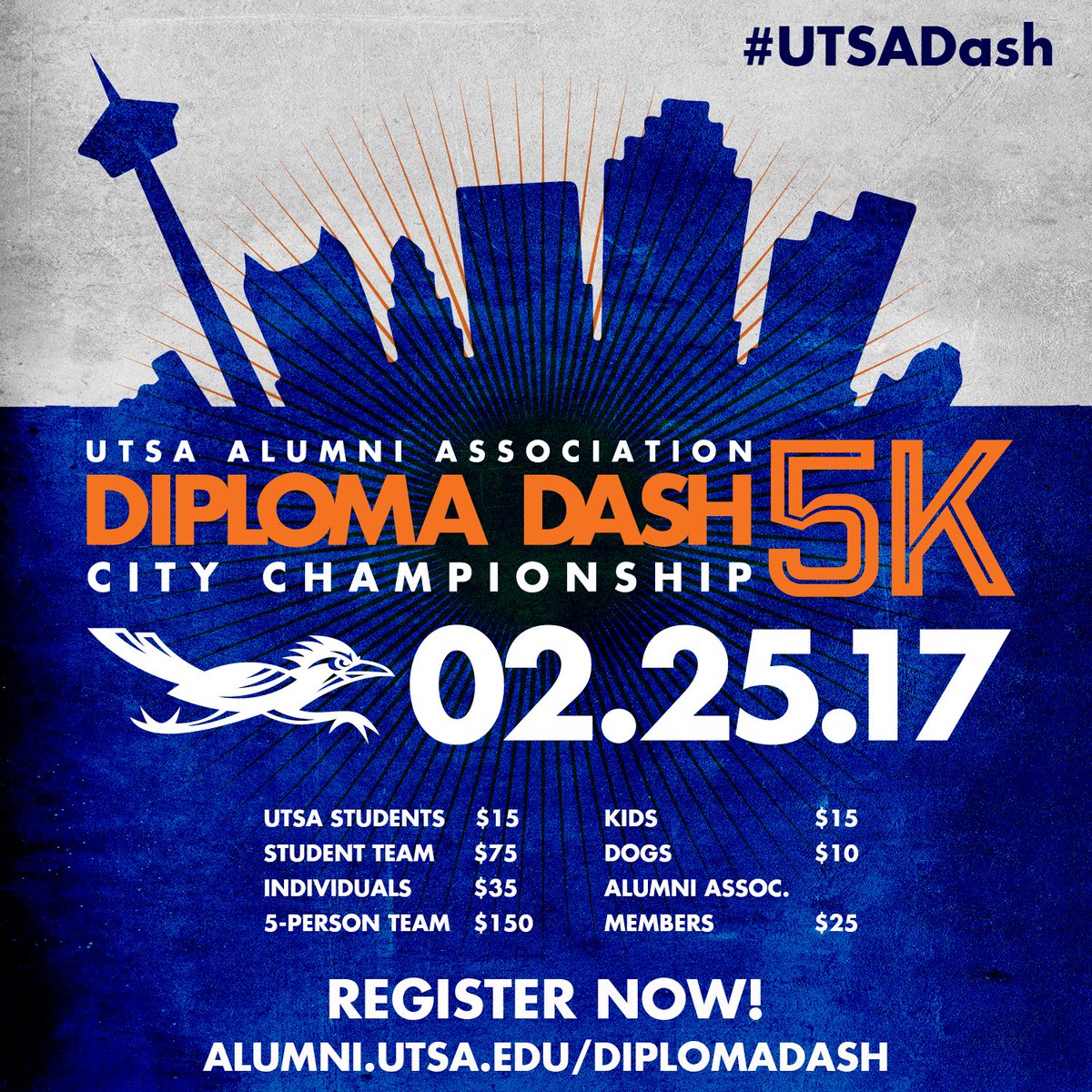 UTSAAlumni's tweet photo. Register today! #UTSADash https://t.co/tpjBol4Kad