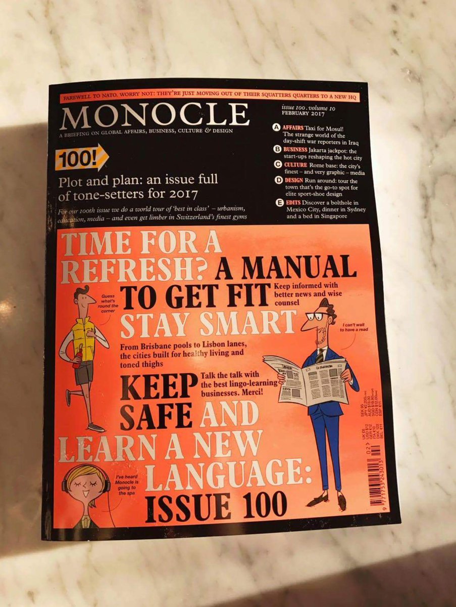 And the latest issue of <a href="/MonocleMag/">Monocle Magazine</a> has also arrived. You know this is a good one. Don't miss it.  #monocle #magazine
