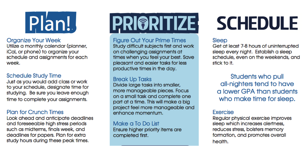 JeffriesCenter's tweet photo. Need some tips on how to start your semester right? Check these out! Let us know how we can help! #GetOrganized2017 https://t.co/7oojyGpZsP