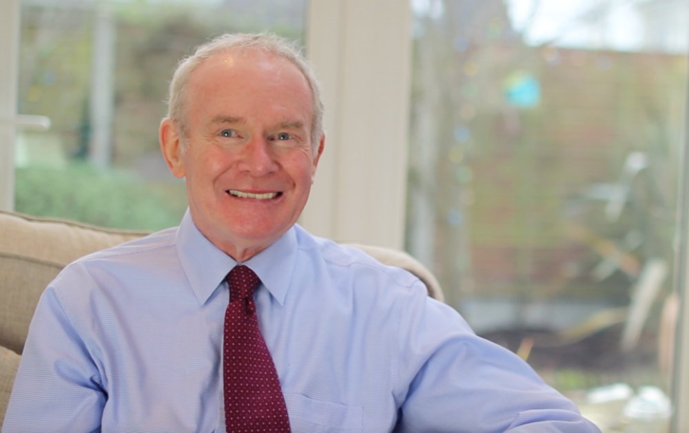 sinnfeinireland's tweet photo. Important interview with Martin McGuinness at 6pm. Please check the Sinn Féin Facebook for details: https://t.co/k0itqMMgoR #AE17 https://t.co/TtNmuMvjoY